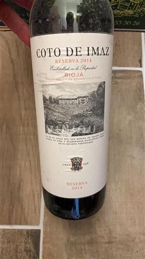 La Rioja Rioja Coto de Imaz Reserva 2014