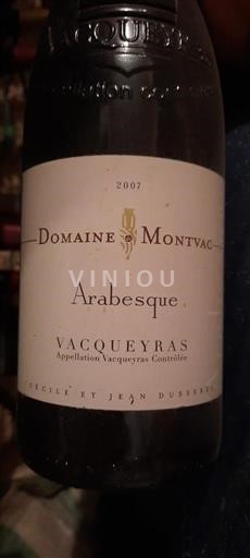 Valle del Rodano Vacqueyras Domaine Montvac Arabesque 2007