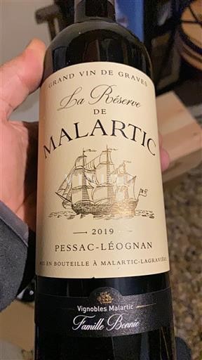 Bordeaux Pessac-Léognan Malartic La Réserve de Malartic 2019