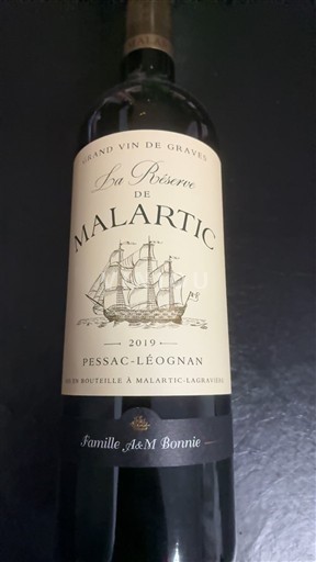 Bordeaux Pessac-Léognan Malartic La Réserve de Malartic 2019