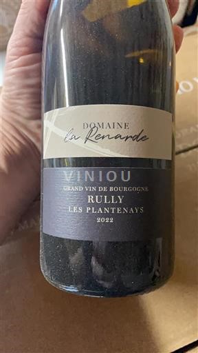 Burgundi Rully Grand Cru Domaine La Renarde Les Plantenays 2022