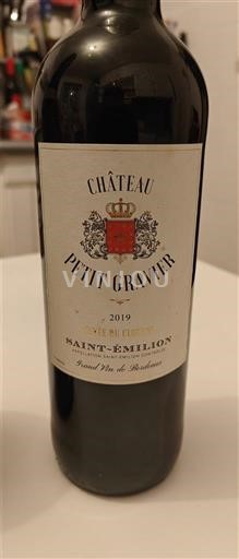 Bordéus Saint-Émilion Château Petit Gravier 2019