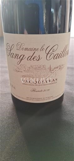 Thung lũng Rhône Vacqueyras Domaine le Sang des Cailloux Floureto 2019