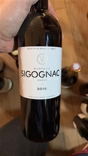 Bordeaux Médoc Château Sigognac 2016