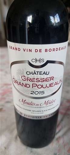 Bordeaux Moulis-en-Médoc Château Gressier Grand Poujeaux 2015