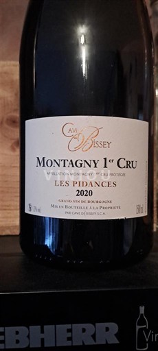 Borgoña No especificado Premier Cru Cave De Bissey Les Pidances 2020