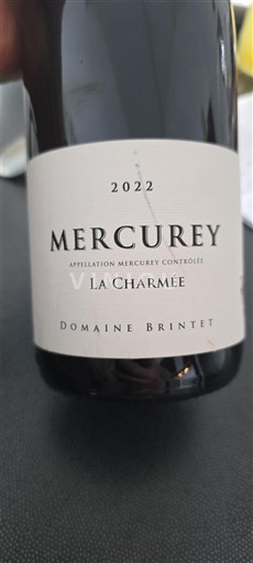 Borgoña Mercurey Premier Cru Domaine Brintet La Charmée 2022