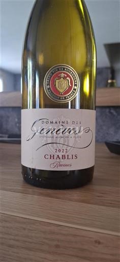 Burgundsko Chablis Domaine Des Genèves Racines 2022