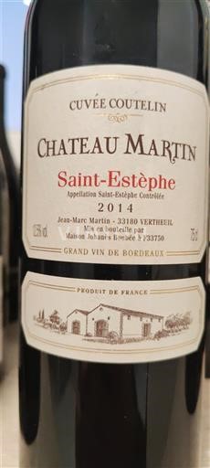 Bordeaux Saint-Estèphe Château Martin Coutelin 2014