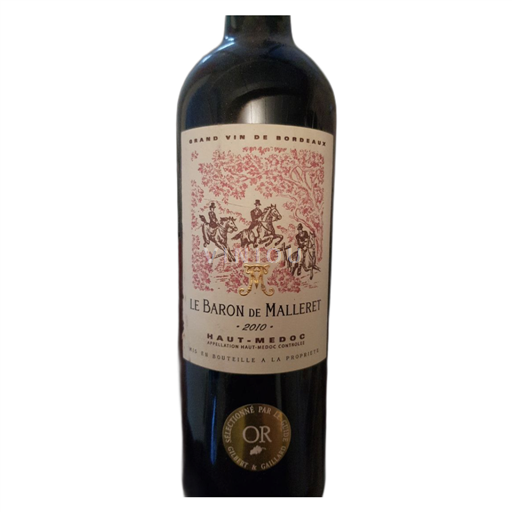 Bordeaux Haut-Médoc Château Malleret Le Baron de Malleret 2010