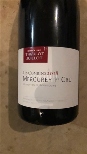 Burgundsko Mercurey Premier Cru Domaine Theulot Juillot Les Combins 2018
