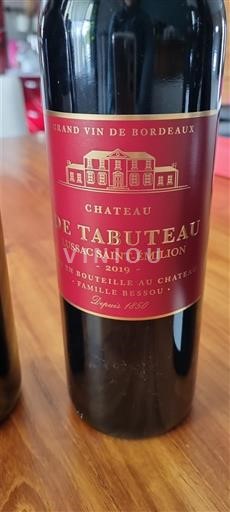 Bordeaux Lussac-Saint-Émilion Château Tabuteau 2019
