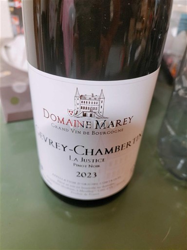 Burgundy Gevrey-Chambertin Grand Cru Domaine Marey La Justice 2023