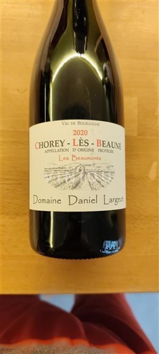 Burgund Chorey-lès-Beaune Daniel Largeot Les Beaumonts 2020
