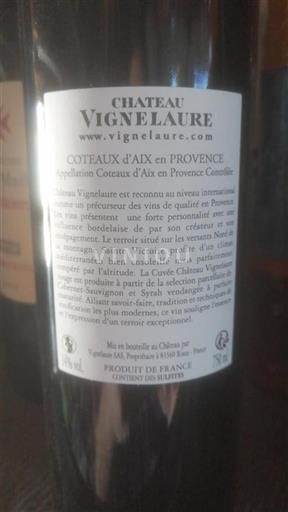 Provenza Coteaux de Aix en Provenza                 Château Vignelaure Château Vignelaure          2015