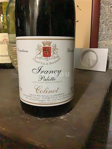 Bourgogne Irancy Colinot Palotte 2021