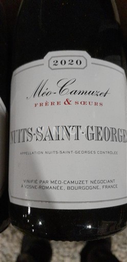 Burgundsko Nuits-saint-georges Méocamuzet Frère & Sœurs 2020