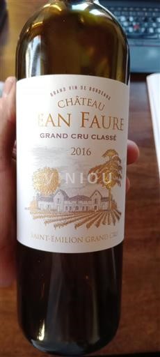 Burdeos Saint-Émilion Gran Cru Grand Cru Château Jean Faure 2016