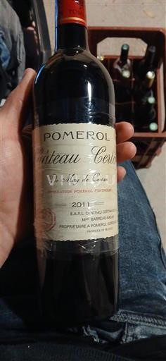 Bordeaux Pomerol Château Certan De May 2011
