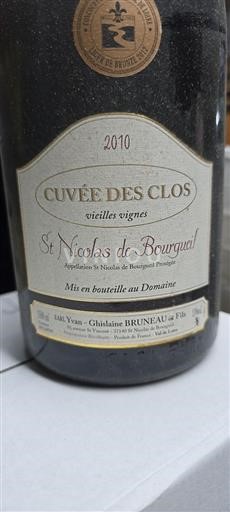 Thung lũng sông Loire Saint-Nicolas-De-Bourgueil Domaine Bruneau des Clos - Magnum 2010