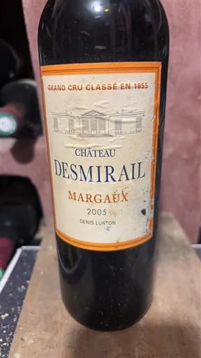 Bordeaux Margaux Grand Cru Château Desmirail 2005