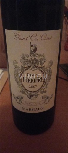 Burdeos Margaux Grand Cru Château Ferrière 2007