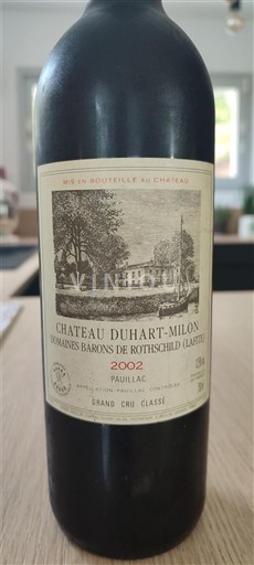 Bordeaux Pauillac Grand Cru Château Duhartmilon 2002