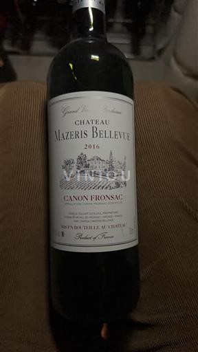 Bordeaux Canon-Fronsac Château Mazeris Bellevue 2016