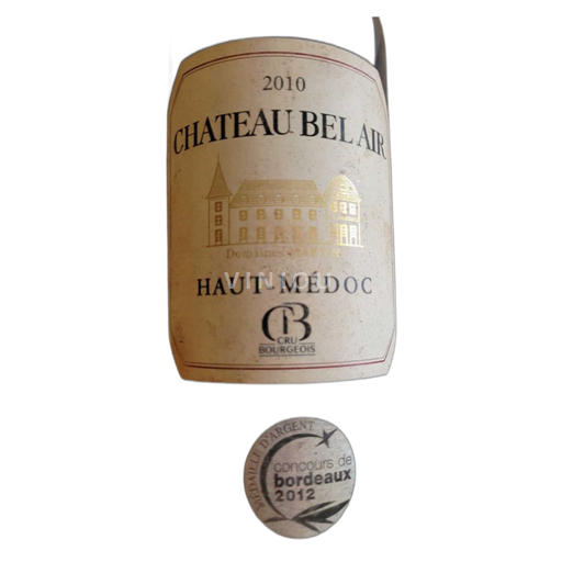 Bordeaux Haut-Médoc Cru Bourgeois Château Belair 2010