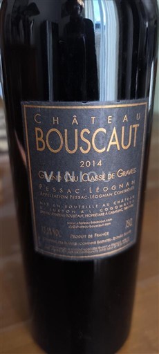 Bordeaux Pessac-Léognan Grand Cru Château Bouscaut 2014