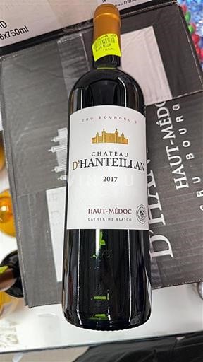 Bordéus Haut-Médoc Cru Bourgeois Château Hanteillan 2017
