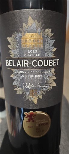 Burdeos Côtes-de-bourg Château Belair Coubet 2022