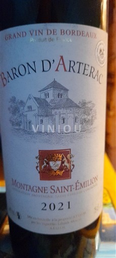 Bordeaux Montagne-saint-émilion Baron Arterac 2021