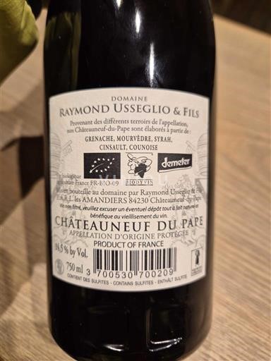 Rhône Valley Châteauneuf-du-Pape Raymond Usseglio & Fils Tradition 2022