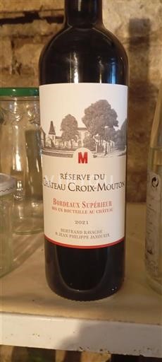 Bordeaux Bordeaux Supérieur Château Croixmouton Réserve 2021