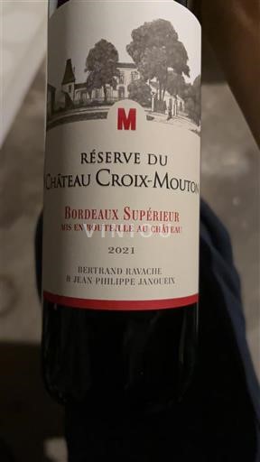 Bordeaux Bordeaux supérieur Château Croixmouton Réserve 2021