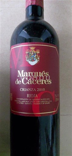 Rioja Marqués de Cáceres Crianza 2010