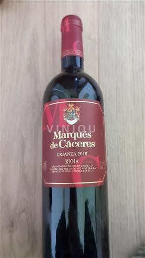 La Rioja Rioja Marqués de Cáceres Crianza 2010