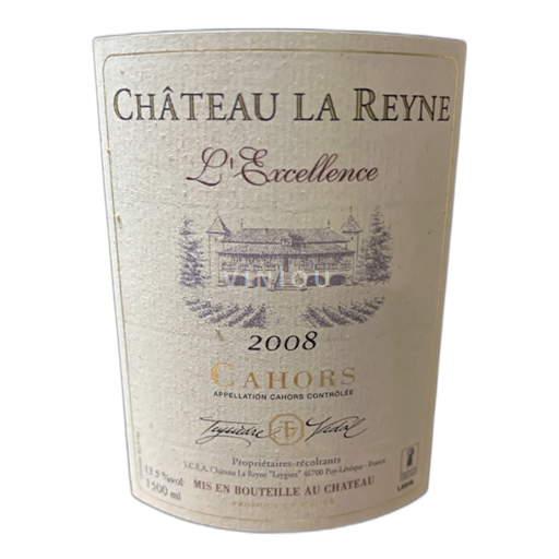 South West Cahors Château La Reyne L'Excellence 2008