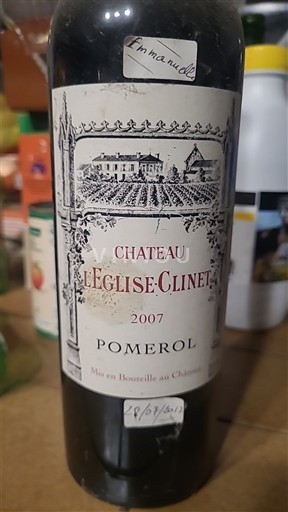 Bordeaux Pomerol Château L'église Clinet 2007