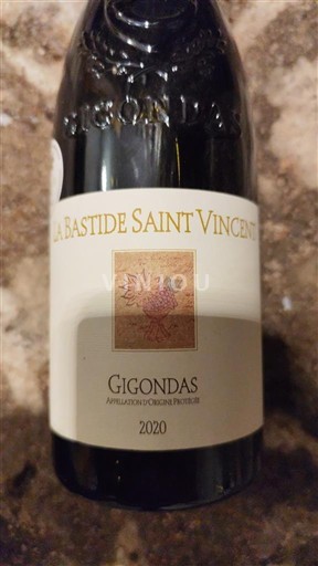 Rhônen laakso Gigondas La Bastide Saint Vincent 2020