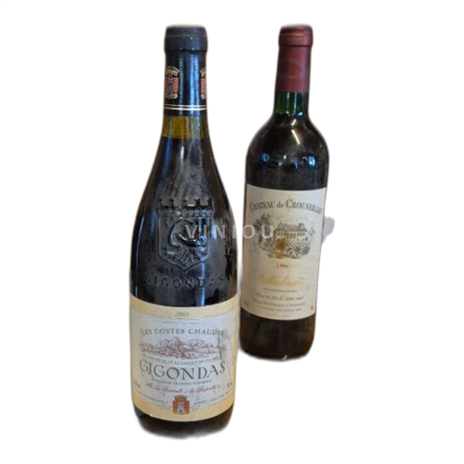 Vin Rouge sec Sablet Vaucluse Les Costes Chaudes 2001 France Vallée du Rhône Gigondas AOC