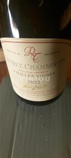 Burgund Gevrey-chambertin Domaine Rossignoltrapet Vieille Vigne 2022