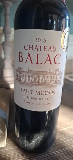 Bordeaux Haut-Médoc Cru Bourgeois Château Balac 2015