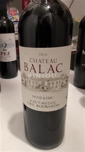Bordeaux Haut-Médoc Cru Bourgeois Château Balac 2015