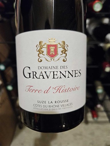 Rhône-dalen Côtes-du-Rhône-Villages Domaine Des Gravennes Terre d'Histoire Ikke årgangsbestemt