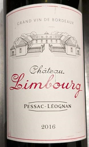 Bordeaux Pessac-Léognan Château Limbourg 2016