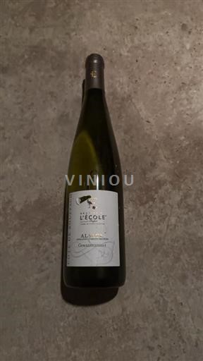 Alsace Gewurztraminer Domaine L'école Côte de Rouffach 2020
