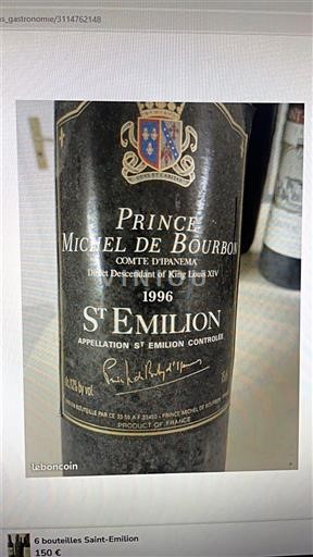 Bordeaux Saint-Émilion Prince Michel De Bourbon 1996