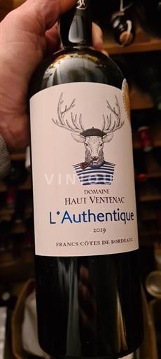 Bordeaux Francs-Côtes-de-Bordeaux Domaine Haut Ventenac L'Authentique 2019